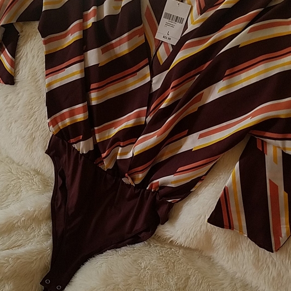 Brown striped bodysuit - Picture 3 of 6